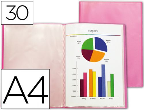 Capa catalogo liderpapel 30 bolsas polipropileno din a4 vermelho , Beautone , 52109 , 4710581474904
